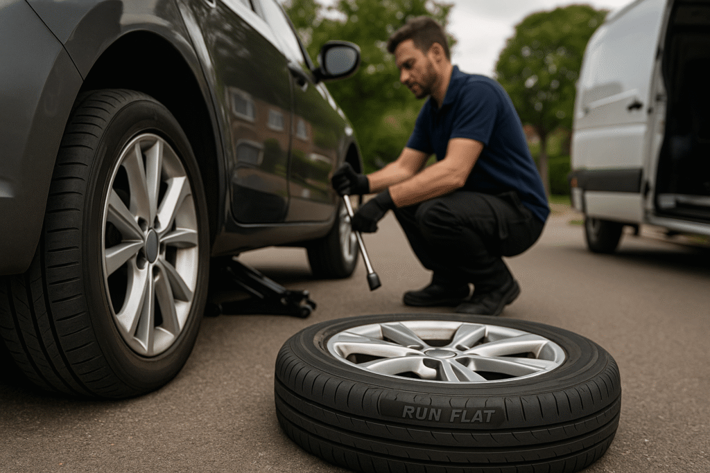 reliable run flat tyre fitting service by BW Mobile Tyres run flat tyre fitting